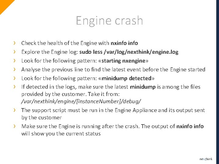 Engine crash › › › › Check the health of the Engine with nxinfo