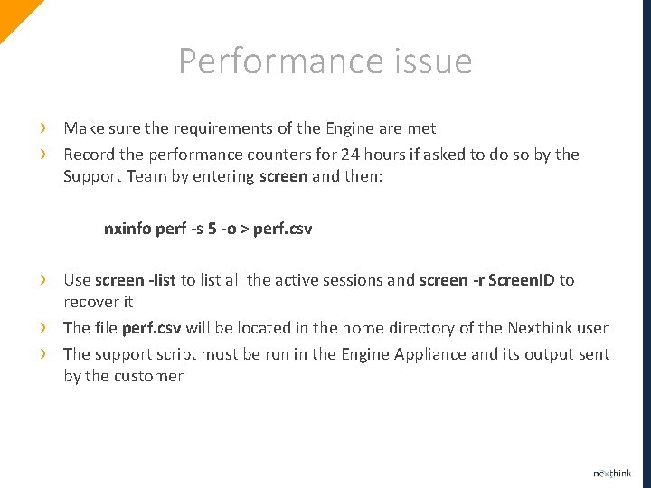 Performance issue › › Make sure the requirements of the Engine are met Record