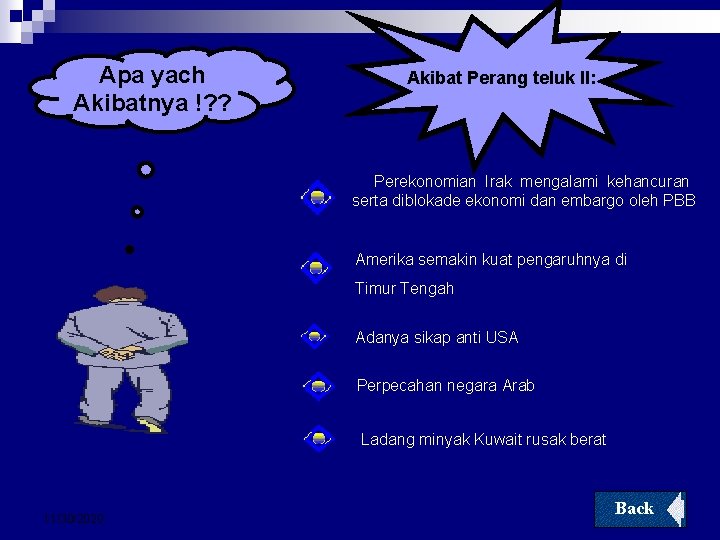 Apa yach Akibatnya !? ? Akibat Perang teluk II: Perekonomian Irak mengalami kehancuran serta Apa yach Akibatnya !? ? Akibat Perang teluk II: Perekonomian Irak mengalami kehancuran serta