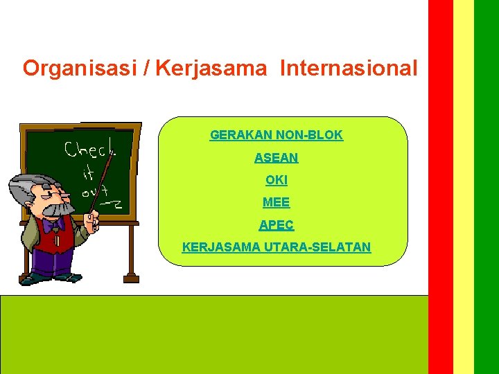 Organisasi / Kerjasama Internasional GERAKAN NON-BLOK ASEAN OKI MEE APEC KERJASAMA UTARA-SELATAN 11/30/2020 Organisasi / Kerjasama Internasional GERAKAN NON-BLOK ASEAN OKI MEE APEC KERJASAMA UTARA-SELATAN 11/30/2020