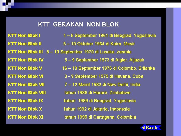 KTT GERAKAN NON BLOK KTT Non Blok I 1 – 6 September 1961 di KTT GERAKAN NON BLOK KTT Non Blok I 1 – 6 September 1961 di