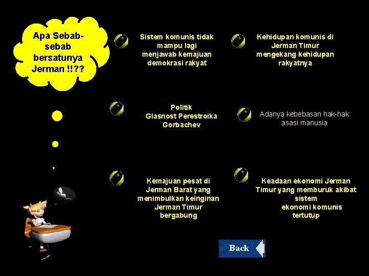 Apa Sebabsebab bersatunya Jerman !!? ? Sistem komunis tidak mampu lagi menjawab kemajuan demokrasi Apa Sebabsebab bersatunya Jerman !!? ? Sistem komunis tidak mampu lagi menjawab kemajuan demokrasi