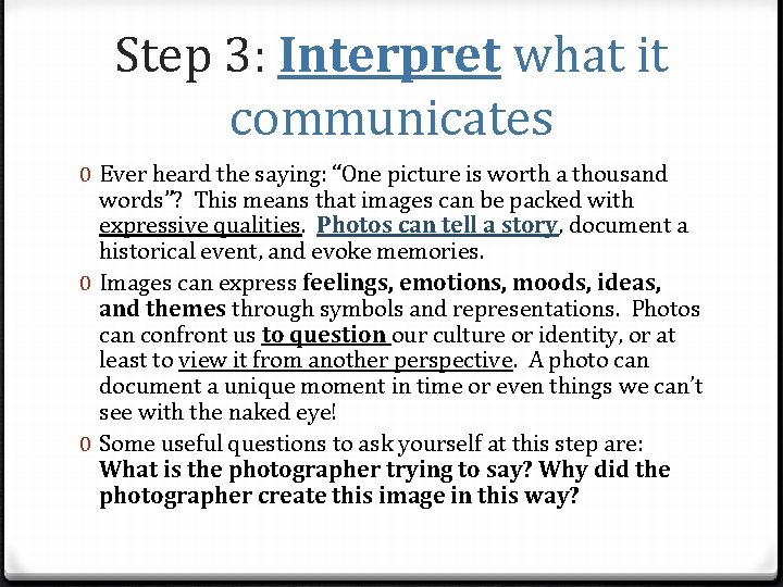 The 4 Step Critique Pro cess Digital Phot