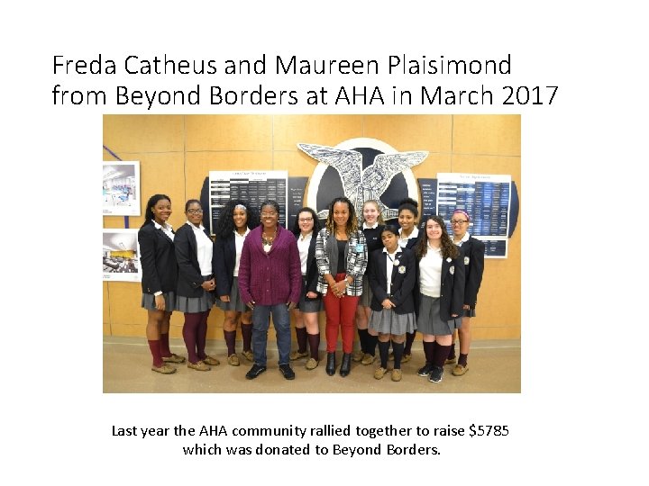 Freda Catheus and Maureen Plaisimond from Beyond Borders at AHA in March 2017 Last