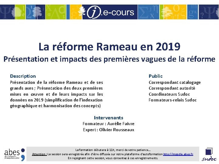 La réforme Rameau en 2019 Présentation et impacts des premières vagues de la réforme
