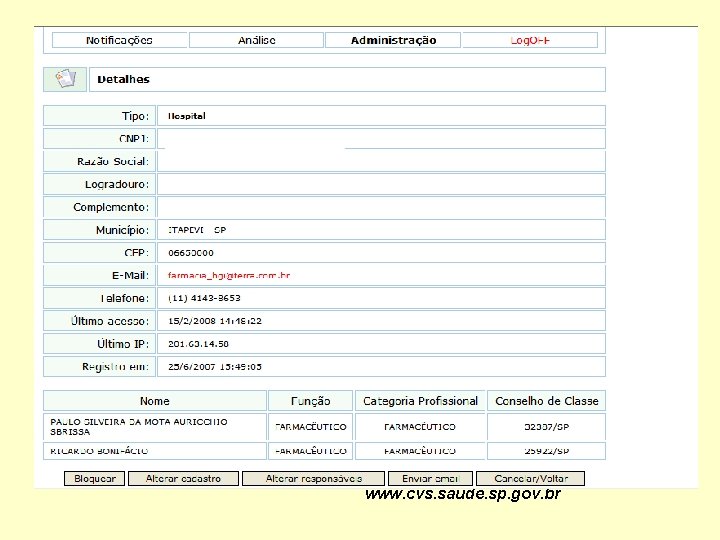 www. cvs. saude. sp. gov. br 