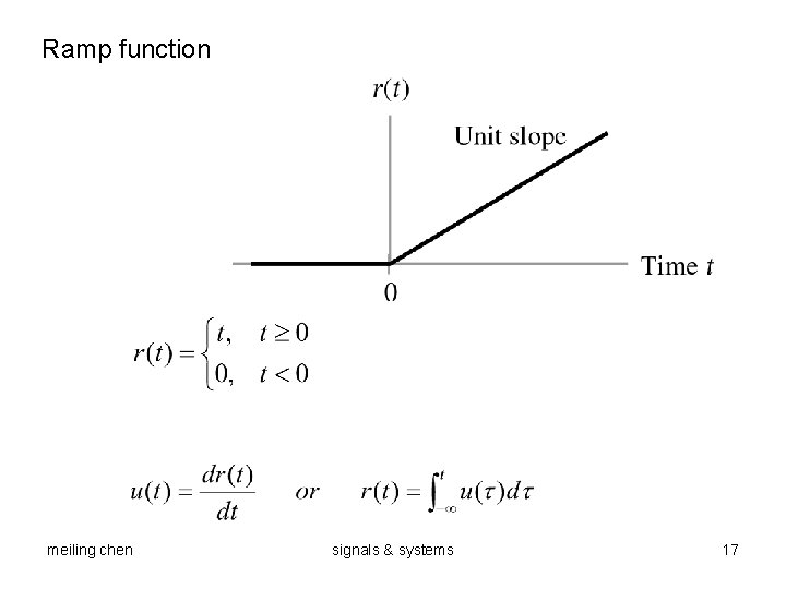 Ramp function meiling chen signals & systems 17 