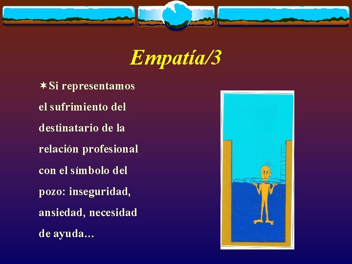 Empatía/3 ¬Si representamos el sufrimiento del destinatario de la relación profesional con el símbolo