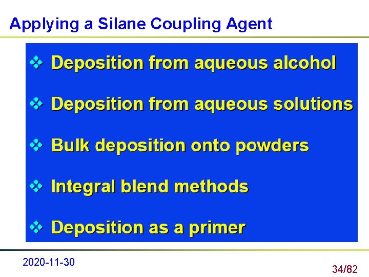 Applying a Silane Coupling Agent 2020 -11 -30 34/82 
