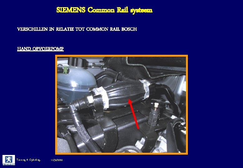 SIEMENS Common Rail systeem VERSCHILLEN IN RELATIE TOT COMMON RAIL BOSCH HAND OPVOERPOMP Training