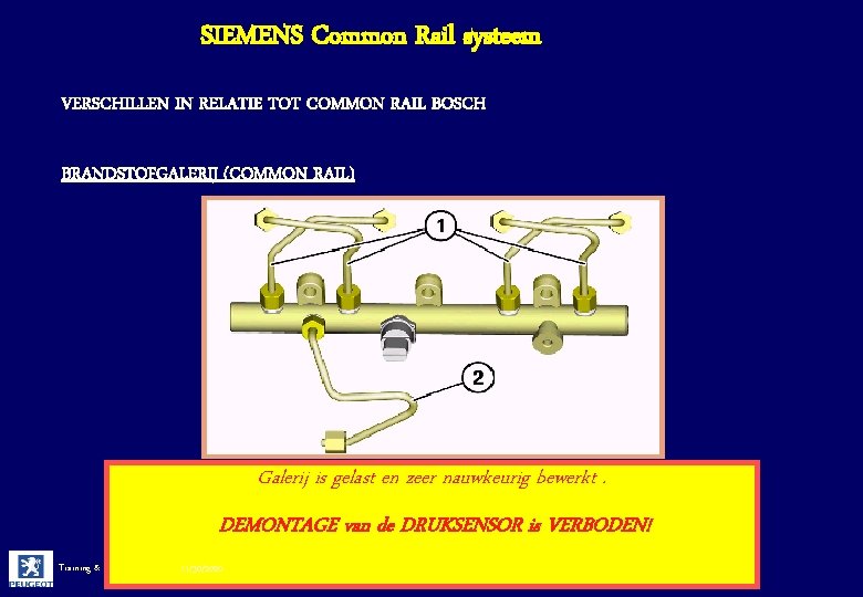 SIEMENS Common Rail systeem VERSCHILLEN IN RELATIE TOT COMMON RAIL BOSCH BRANDSTOFGALERIJ (COMMON RAIL)