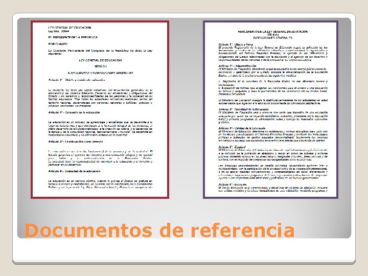 Documentos de referencia 