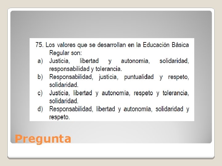 Pregunta 