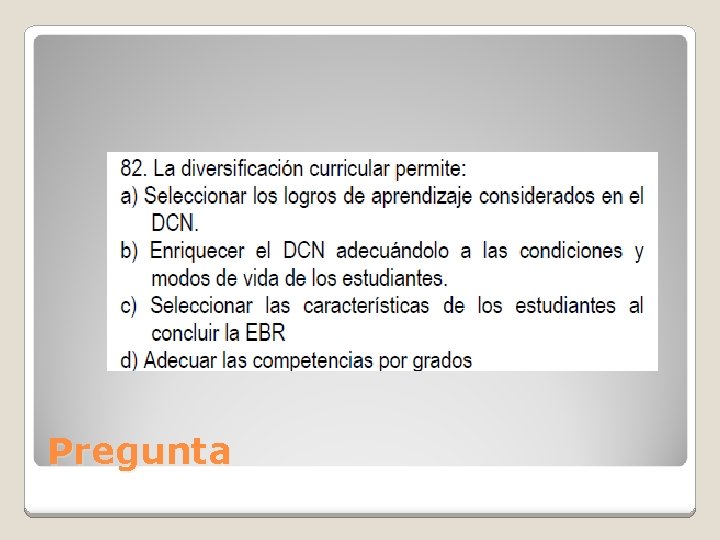 Pregunta 