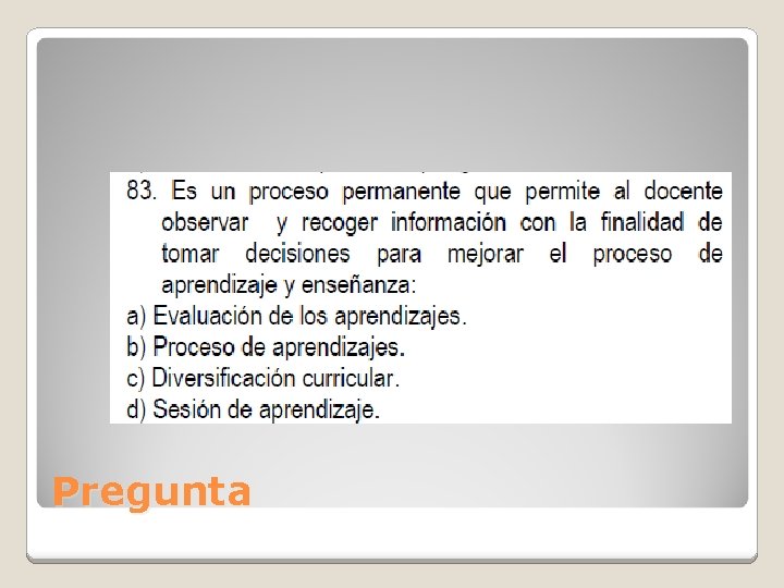 Pregunta 