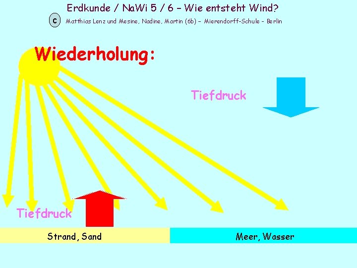 Erdkunde / Na. Wi 5 / 6 – Wie entsteht Wind? c Matthias Lenz