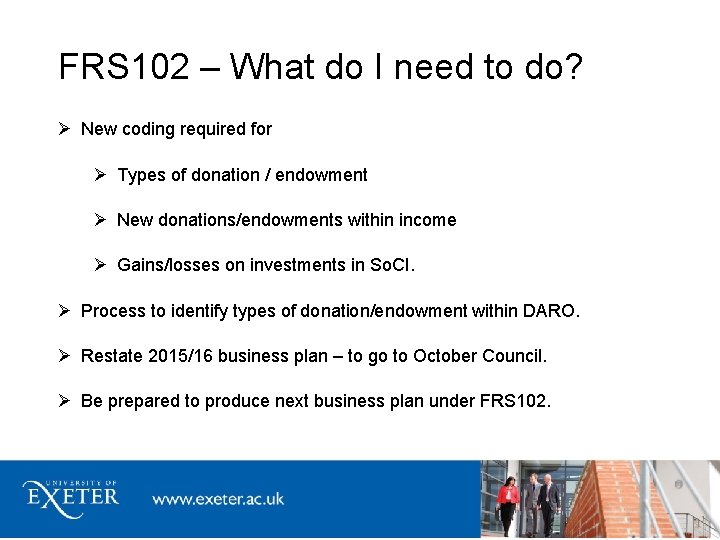 FRS 102 – What do I need to do? New coding required for Types