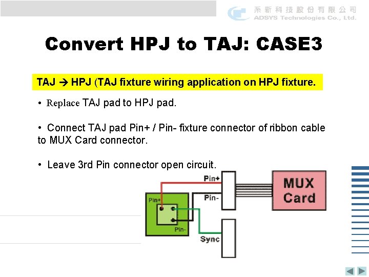 Convert HPJ to TAJ: CASE 3 TAJ HPJ (TAJ fixture wiring application on HPJ