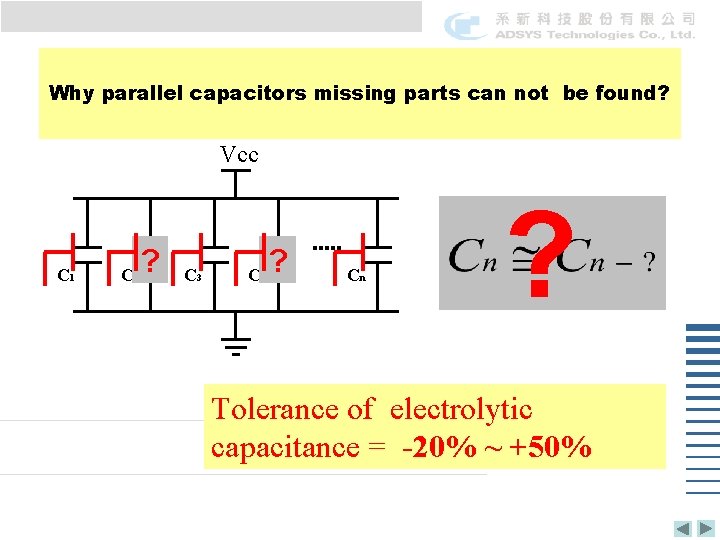 Why parallel capacitors missing parts can not be found? Vcc C 1 C 2