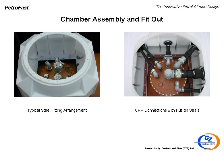 The innovative Petrol Station Design Petro. Fast Chamber Assembly and Fit Out Typical Steel