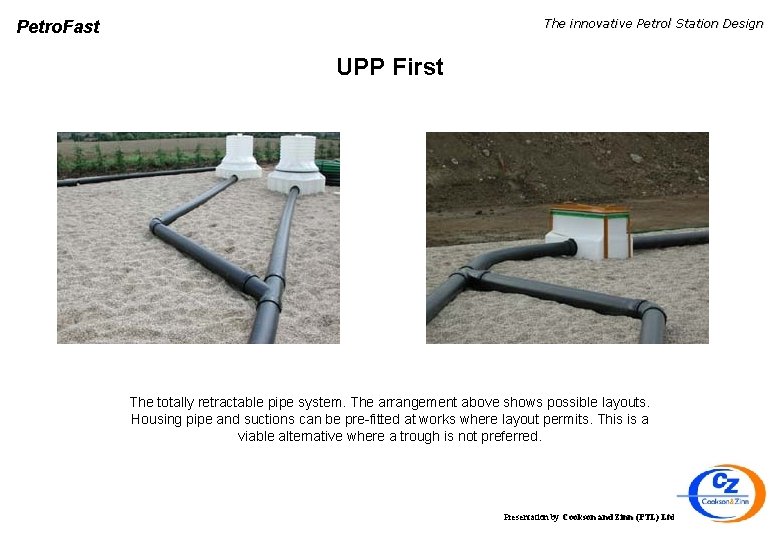 The innovative Petrol Station Design Petro. Fast UPP First The totally retractable pipe system.