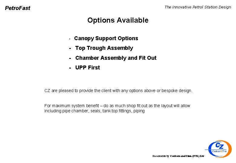 The innovative Petrol Station Design Petro. Fast Options Available - Canopy Support Options -