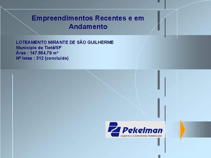 Empreendimentos Recentes e em Andamento LOTEAMENTO MIRANTE DE SÃO GUILHERME Município de Tietê/SP Área Empreendimentos Recentes e em Andamento LOTEAMENTO MIRANTE DE SÃO GUILHERME Município de Tietê/SP Área