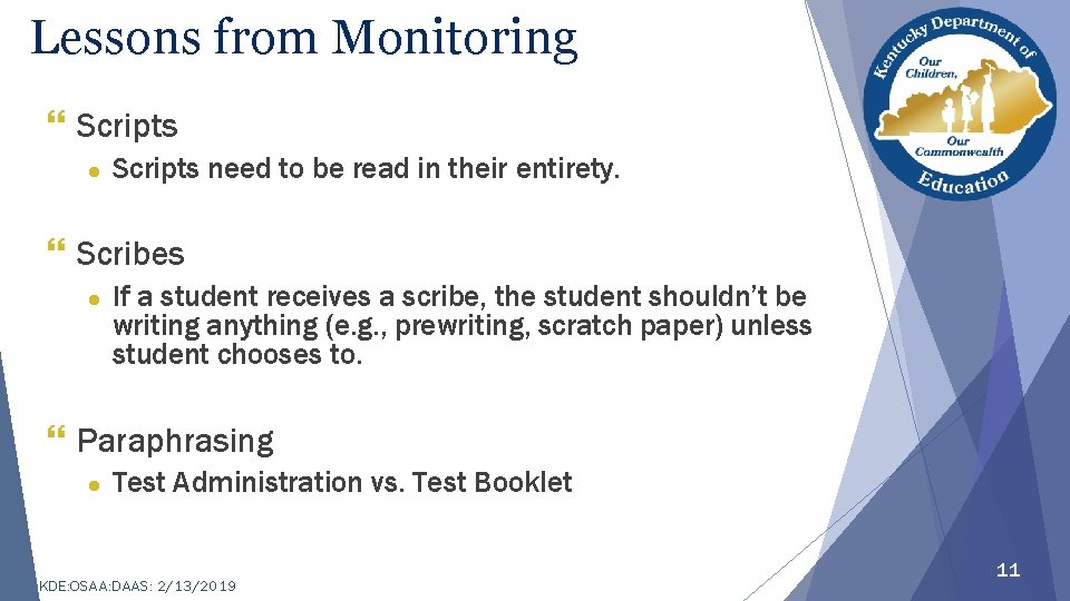 Lessons from Monitoring } Scripts ● Scripts need to be read in their entirety.