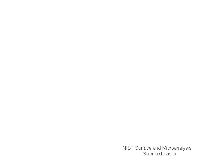 NIST Surface and Microanalysis Science Division 