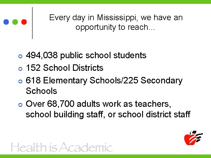 Every day in Mississippi, we have an opportunity to reach… 494, 038 public school