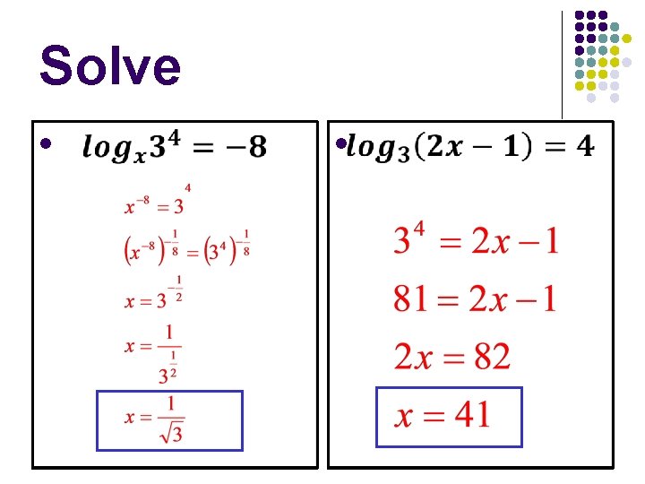 Solve l l 