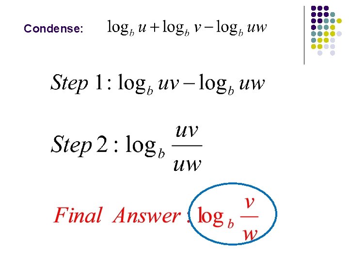 Condense: 