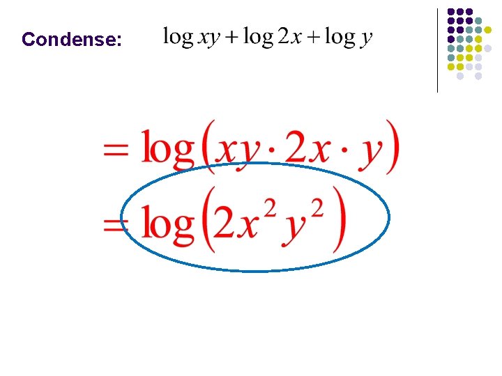 Condense: 