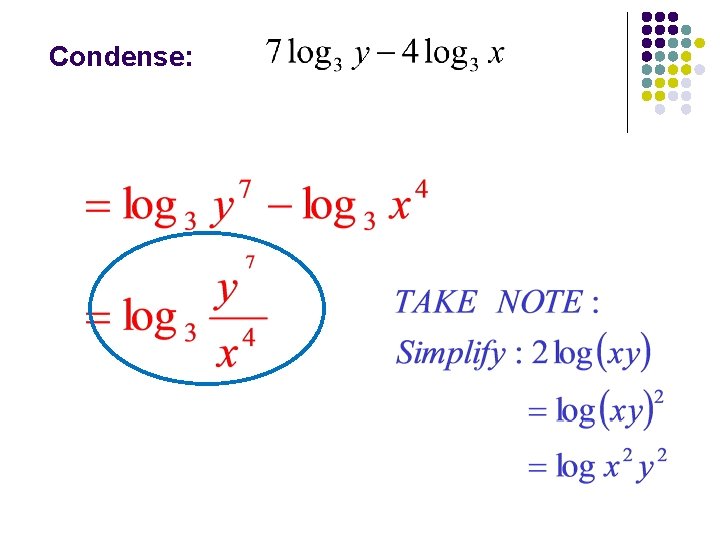 Condense: 