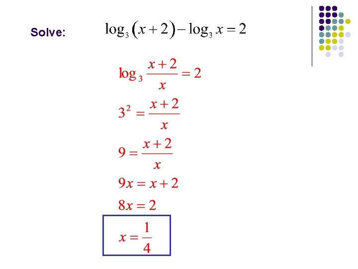 Solve: 