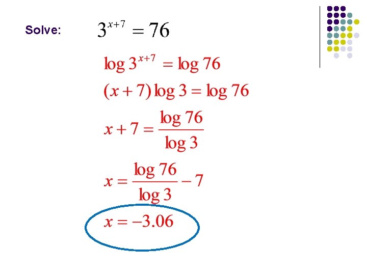 Solve: 
