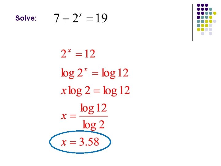 Solve: 