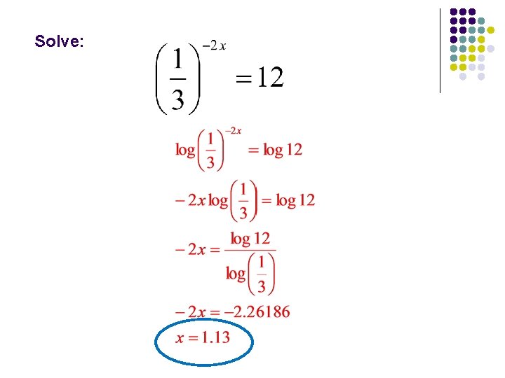 Solve: 