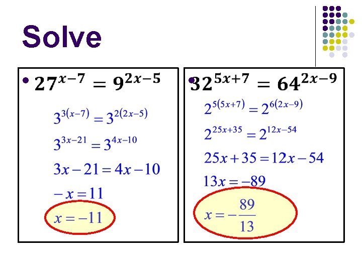 Solve l l 