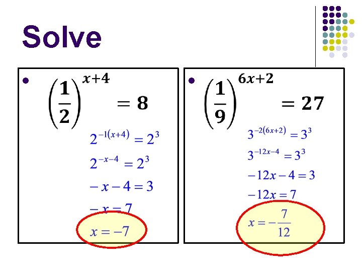 Solve l l 