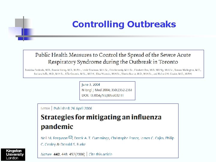 Controlling Outbreaks 