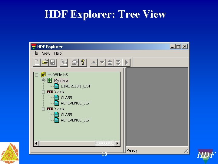 HDF Explorer: Tree View 10 HDF 