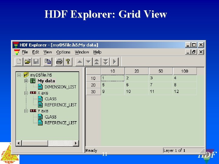 HDF Explorer: Grid View 11 HDF 