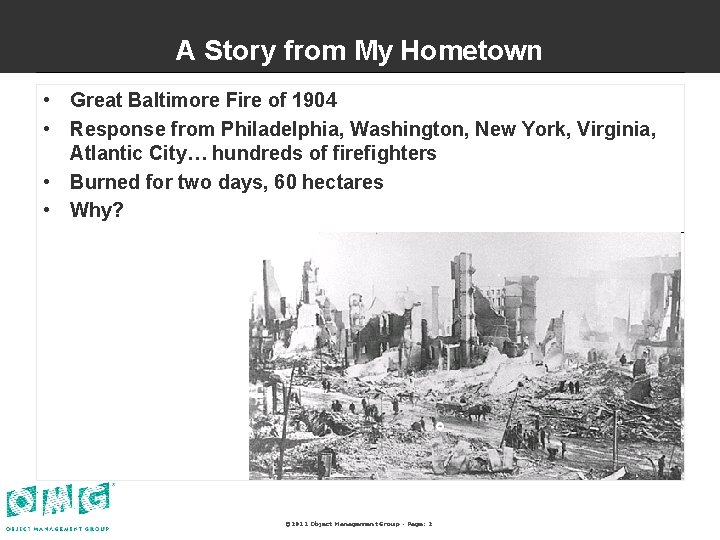 A Story from My Hometown • Great Baltimore Fire of 1904 • Response from