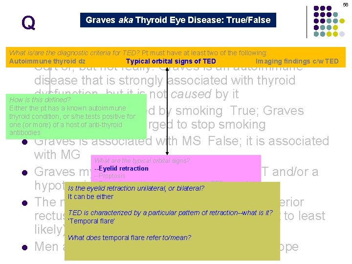 56 Q Graves aka Thyroid Eye Disease: True/False Graves orbitopathy is secondary to thyroid
