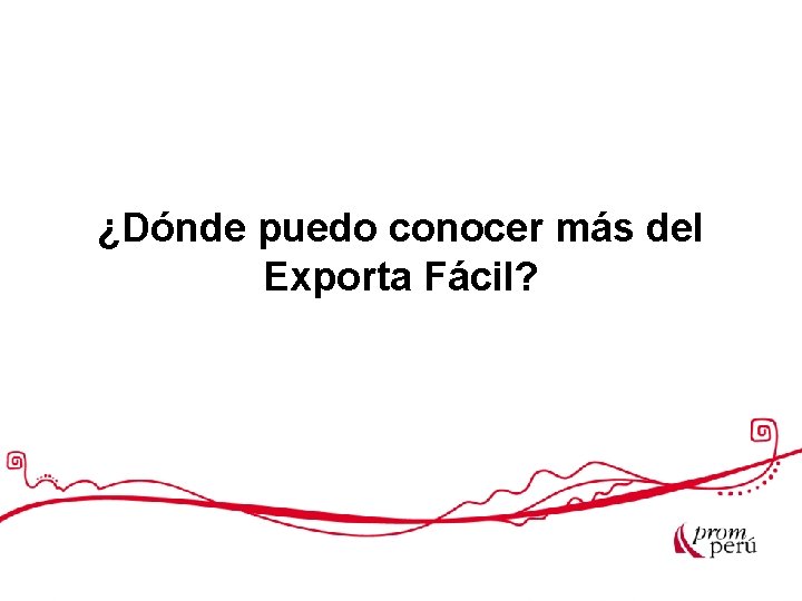 ¿Dónde puedo conocer más del Exporta Fácil? 