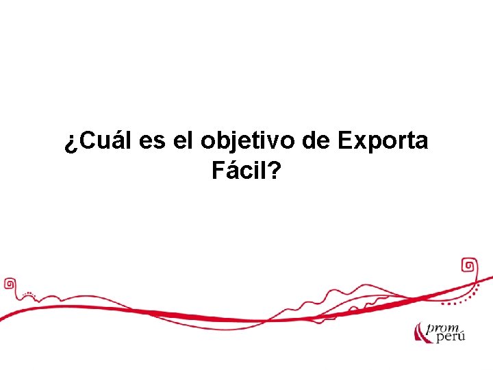 ¿Cuál es el objetivo de Exporta Fácil? 