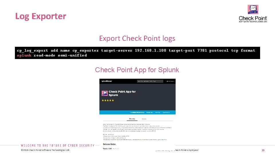 Log Exporter Export Check Point logs cp_log_export add name cp_exporter target-server 192. 168. 1. Log Exporter Export Check Point logs cp_log_export add name cp_exporter target-server 192. 168. 1.