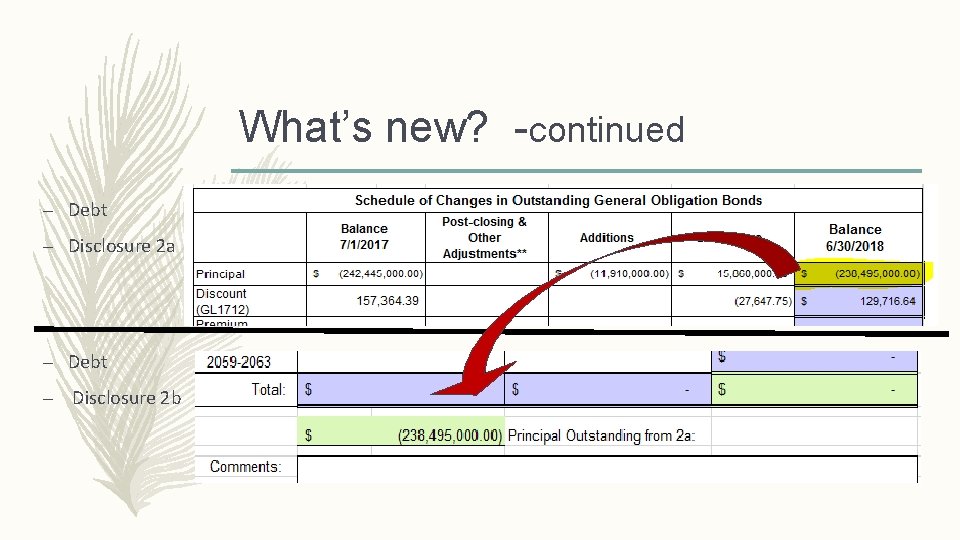 What’s new? -continued – Debt – Disclosure 2 a – Debt – Disclosure 2