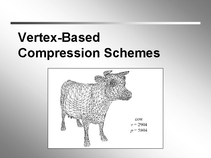 Vertex-Based Compression Schemes 